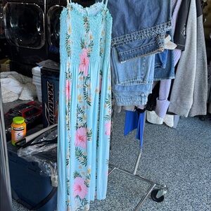 Floral Blue Maxi Dress